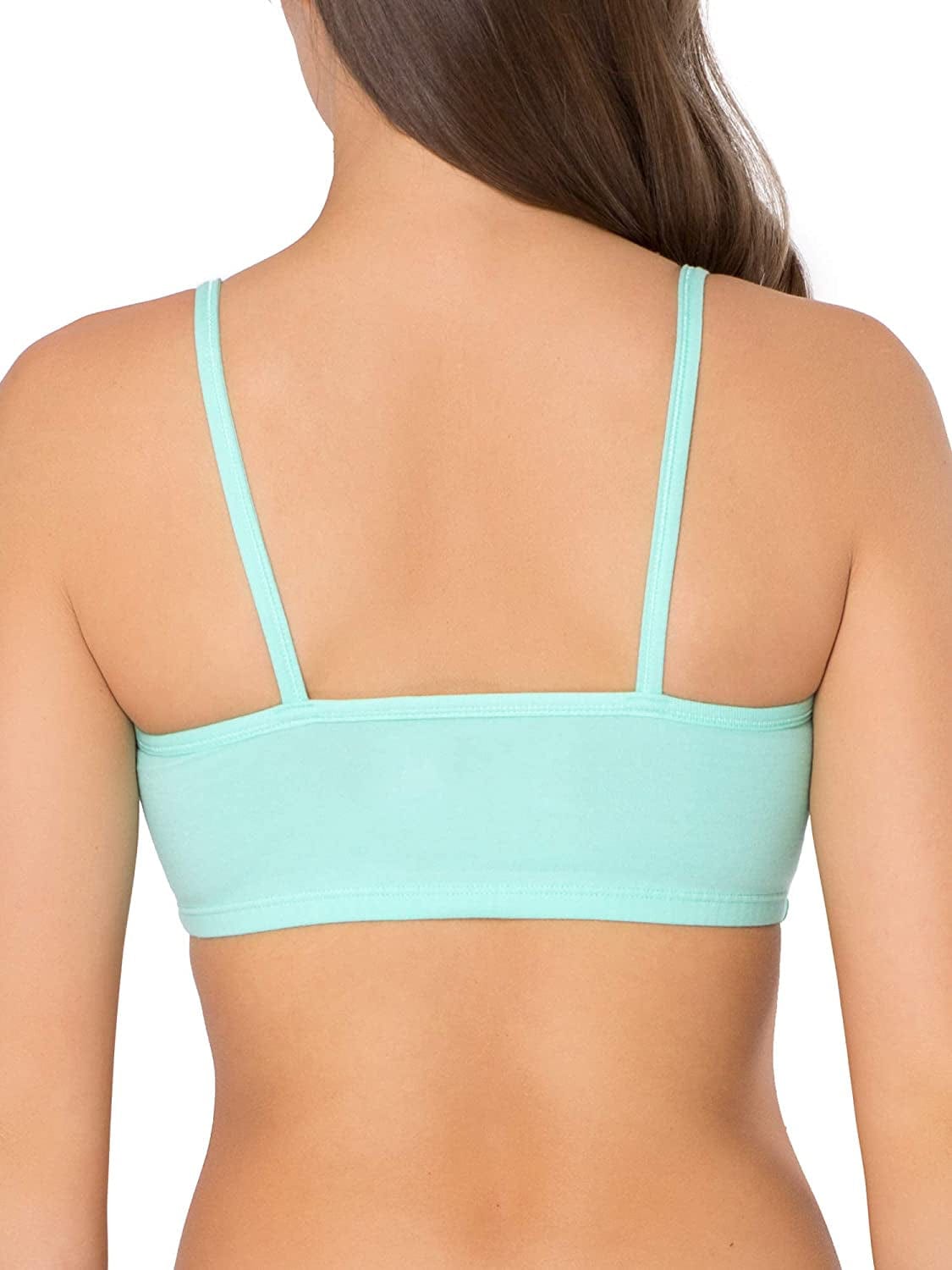 Women'S Spaghetti Strap Cotton Pullover Sports Bra Value Pack