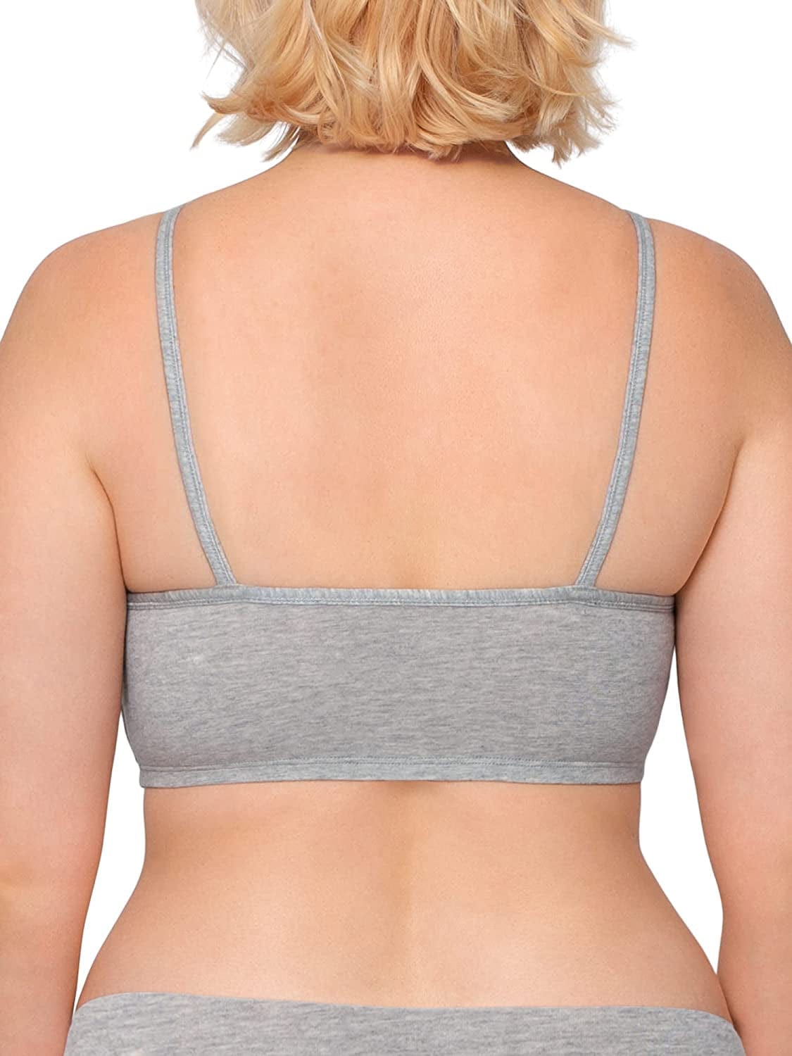 Women'S Spaghetti Strap Cotton Pullover Sports Bra Value Pack