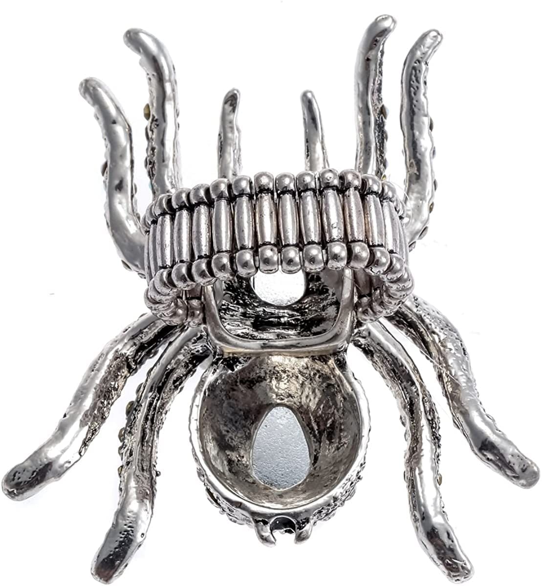 Women'S Spider Stretch Rings Fit Finger Size 6.5 to 9 - Elastic Soft Band Perfect for Arthritis - Silk Scarf Holders - Lead & Nickle Free - 2-1/4 X 2-1/4 Inches - Halloween Costume Accessories