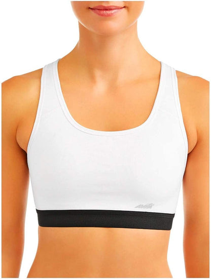 Women'S Sports Bra White Medium Support Racerback / Small