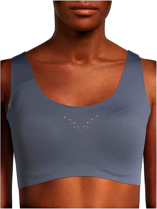 Women'S Sports Bra Grey, High Support Bonded Sports Bra With Built in Molded Pads / XX-Large