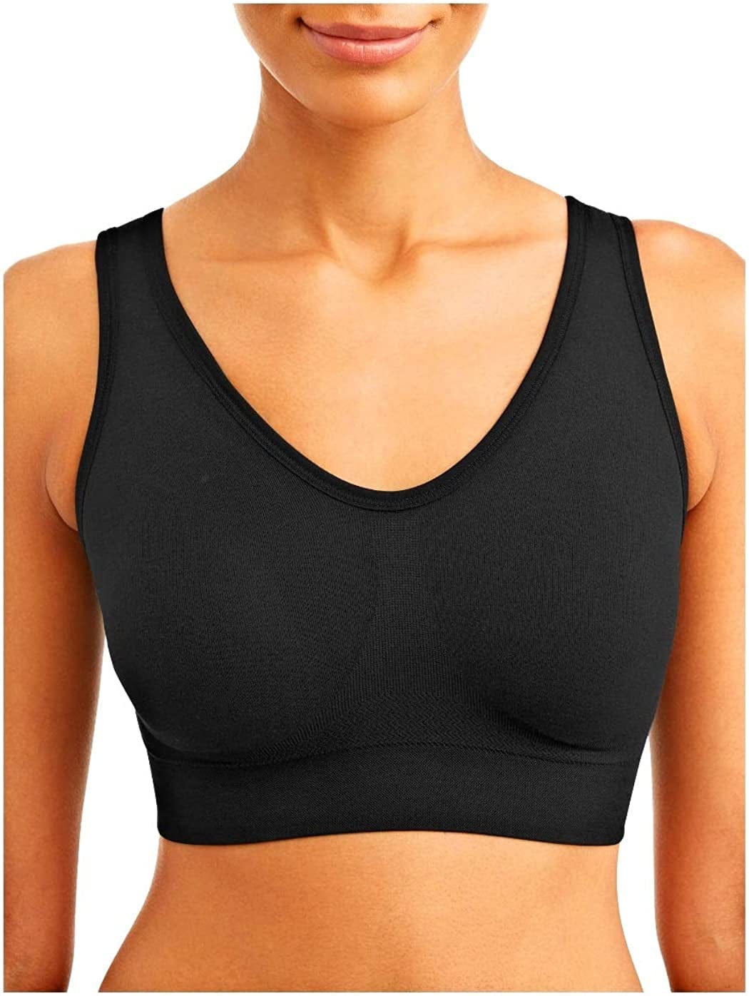 Women'S Sports Bra Black- Secret Treasure Seamless Comfy Bra / M 8-10