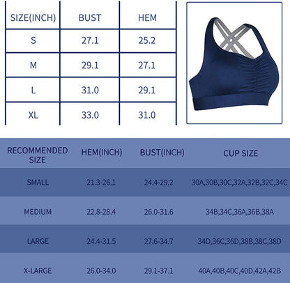Women'S Sports Bra Longline Seamless Padded Light Support Workout Shirts Bra Yoga Tank Top