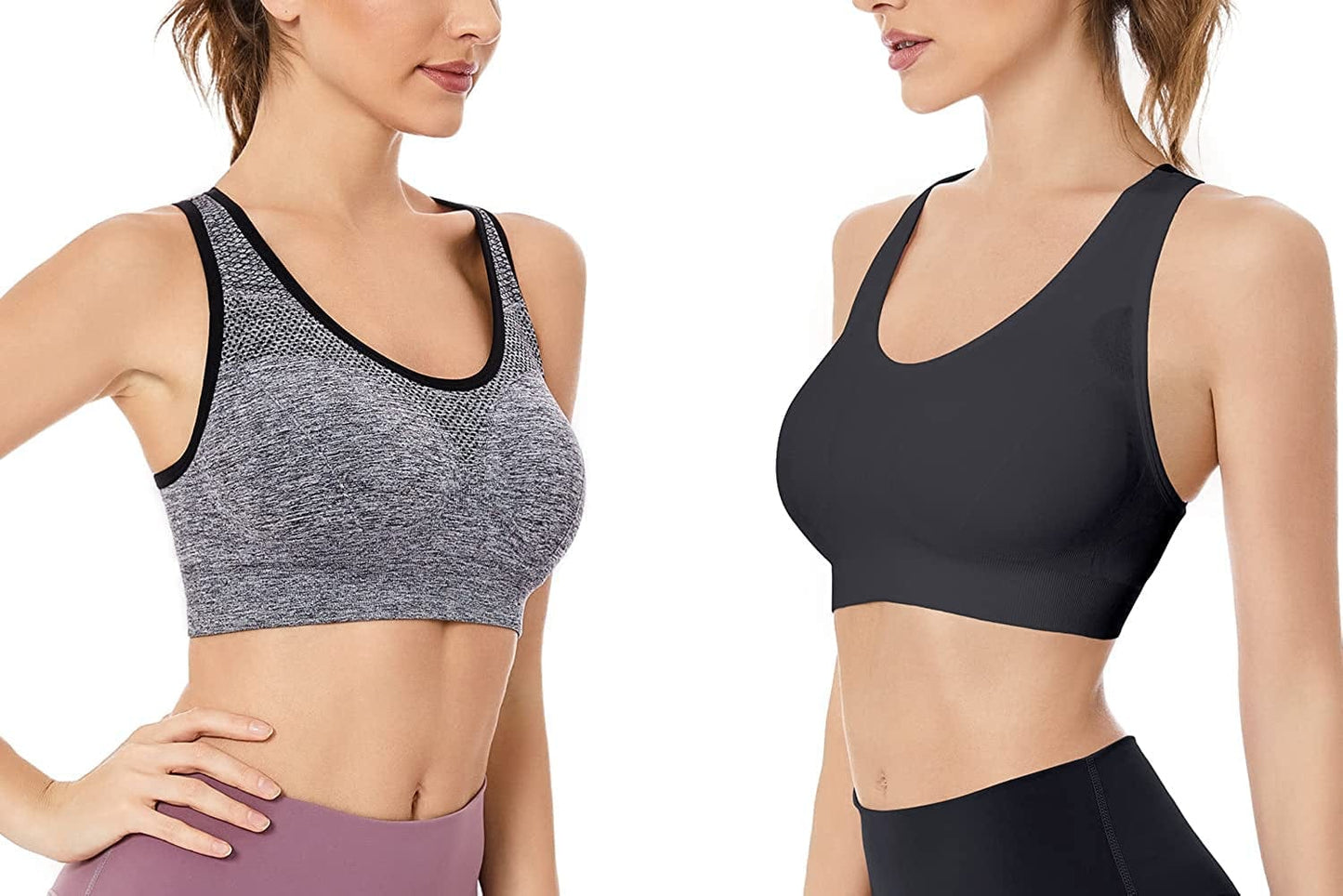 Women'S Sports Bras Cross Back Strappy Padded Bras for Yoga Workout Fitness Medium Support