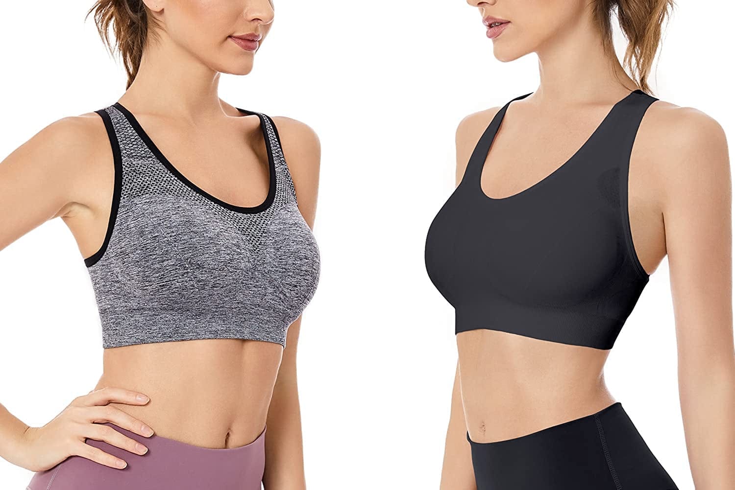 Women'S Sports Bras Cross Back Strappy Padded Bras for Yoga Workout Fitness Medium Support