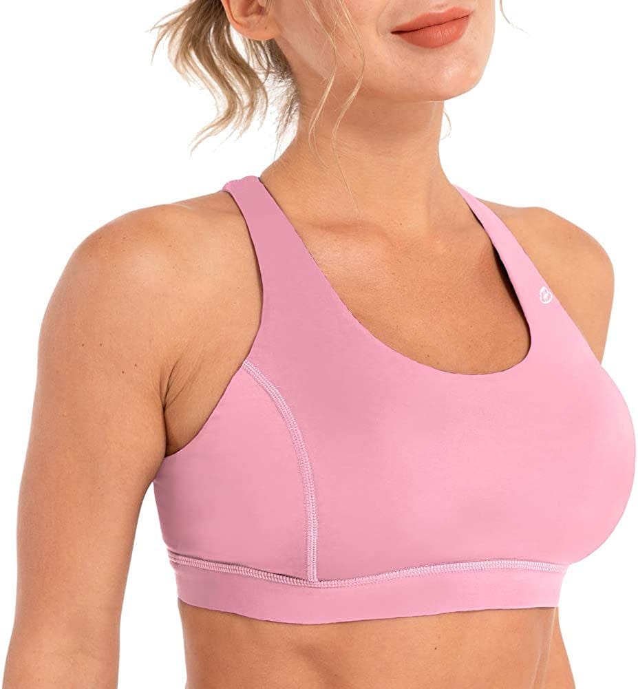 Women'S Strappy Sports Bra Medium Impact Sexy Crisscross Back Padded Workout Running Yoga Bra