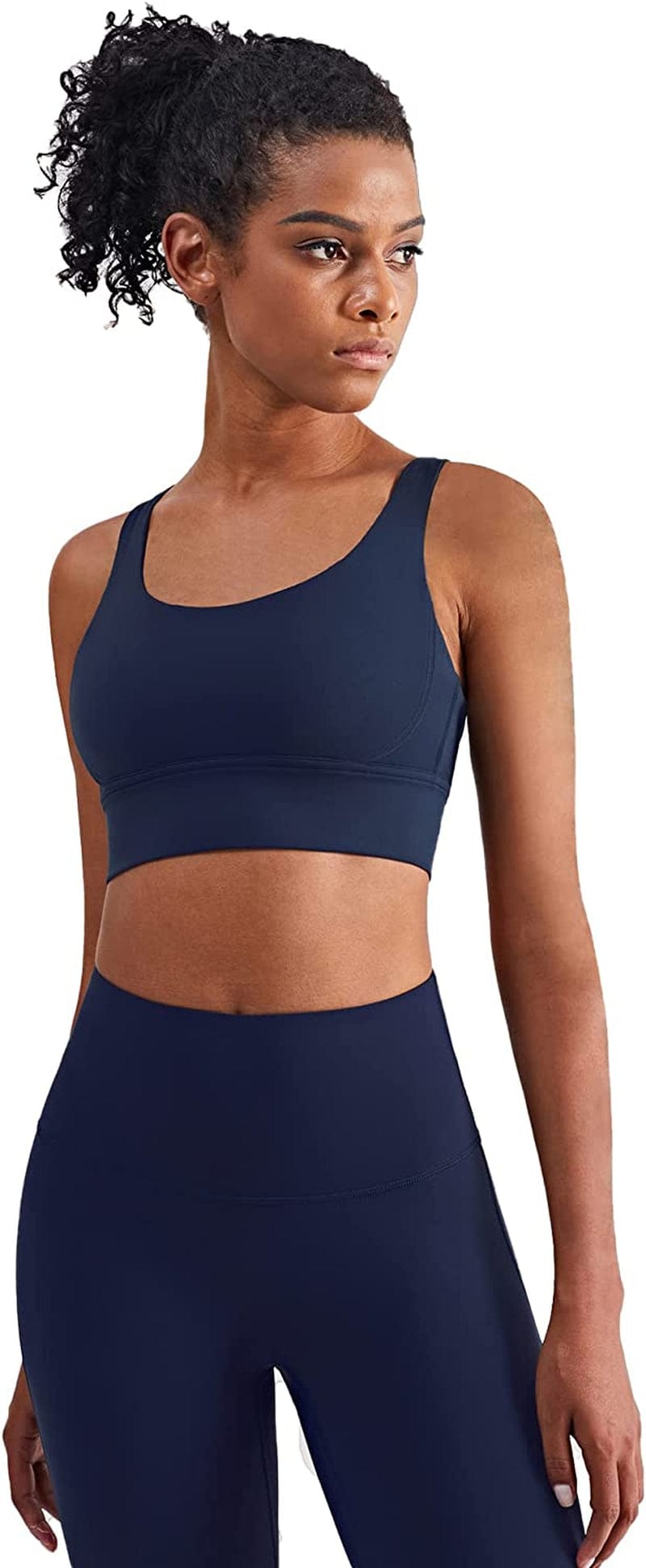 Women'S Strappy Sports Bras Fitness Workout Padded Yoga Bra Criss Cross Back