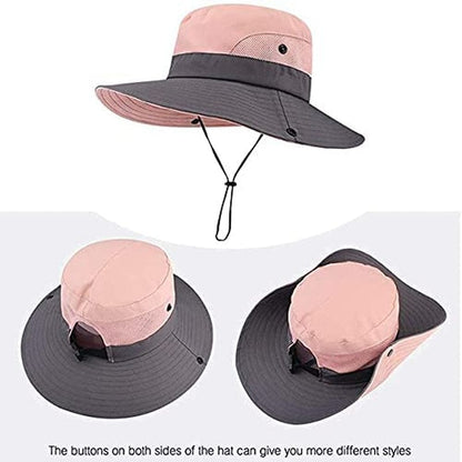Women'S Summer Sun-Hat Ponytail - Uv-Protection Mesh Wide Brim Foldable Hat with Ponytail Hole Apparel & Accessories > Clothing Accessories > Hats Pogah   