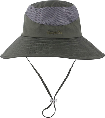 Women'S Summer Sun Outdoor UV Protection Foldable Mesh Wide Brim Beach Fishing Bucket Hat Apparel & Accessories > Clothing Accessories > Hats Muryobao   