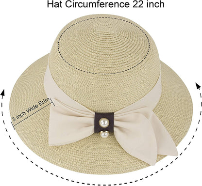 Women'S Sun Hat Wide Brim Foldable Straw Hats Summer Travel Beach Cap Apparel & Accessories > Clothing Accessories > Hats Muryobao   