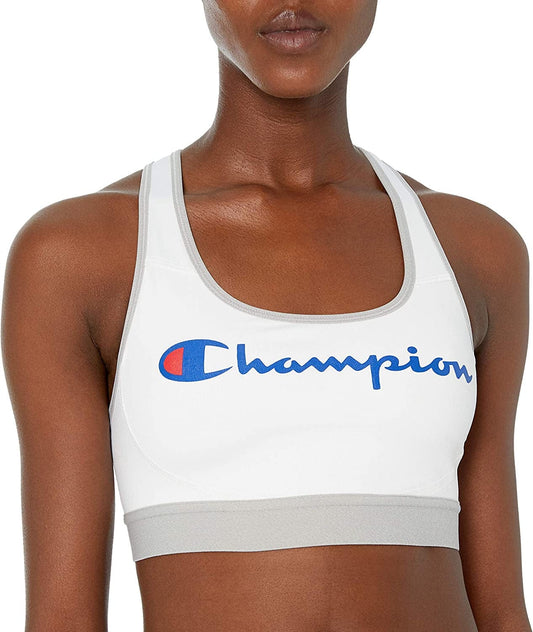 Women'S the Absolute Workout Sports Bra White/Ice Glaze Heather / X-Small