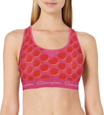 Women'S the Authentic Sports Bra Drop Shadow Dot/Peony Parade Pink / X-Small
