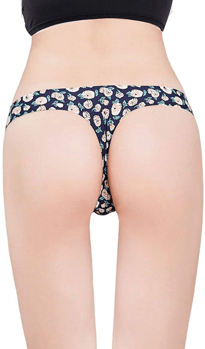 Women's Thongs Breathable Cotton Panties Stretch Low Rise Sexy G-String No Show Underwear Apparel & Accessories > Clothing > Underwear & Socks > Underwear Angelhood   