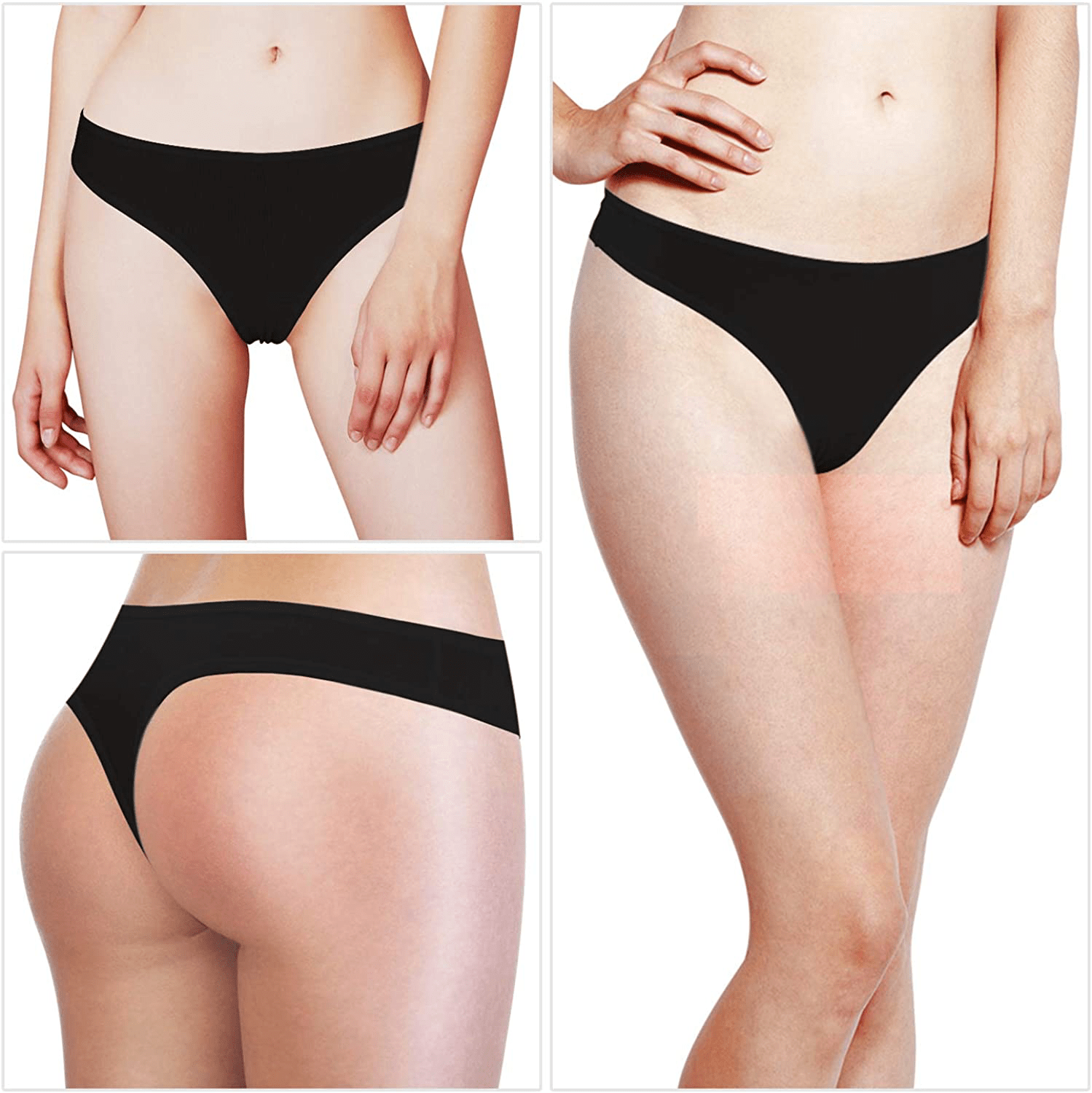 Women's Thongs Breathable Cotton Panties Stretch Low Rise Sexy G-String No Show Underwear Apparel & Accessories > Clothing > Underwear & Socks > Underwear Angelhood   