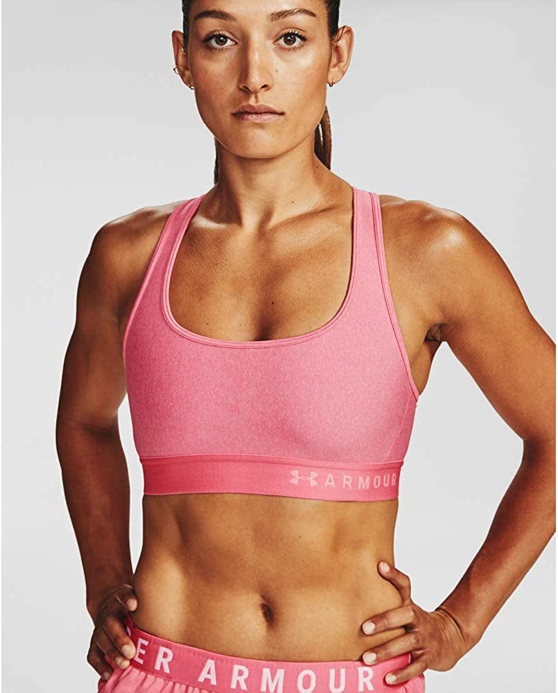 Women'S Threadborne Heathered Sports Bra Pink Lemonade Light Heather (668)/Pink Lemonade / Small
