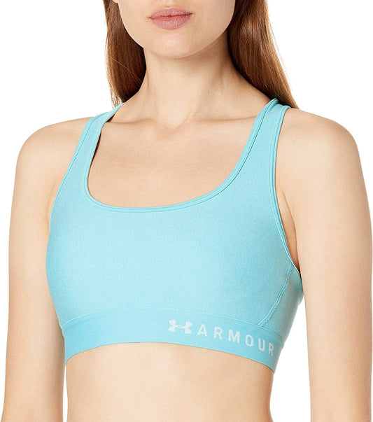 Women'S Threadborne Heathered Sports Bra Blue Haze Light Heather (425)/Rift Blue / X-Large