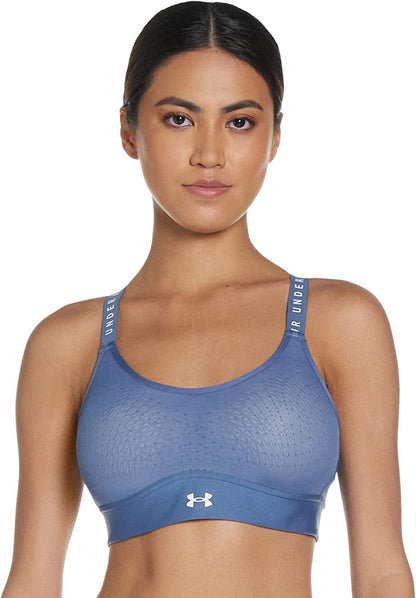 Women'S UA Infinity Mid Sports Bra Mineral Blue/Mineral Blue/White / Small