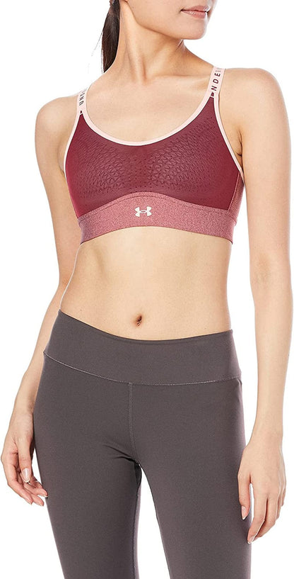Women'S UA Infinity Mid Sports Bra League Red Light Heather / Medium