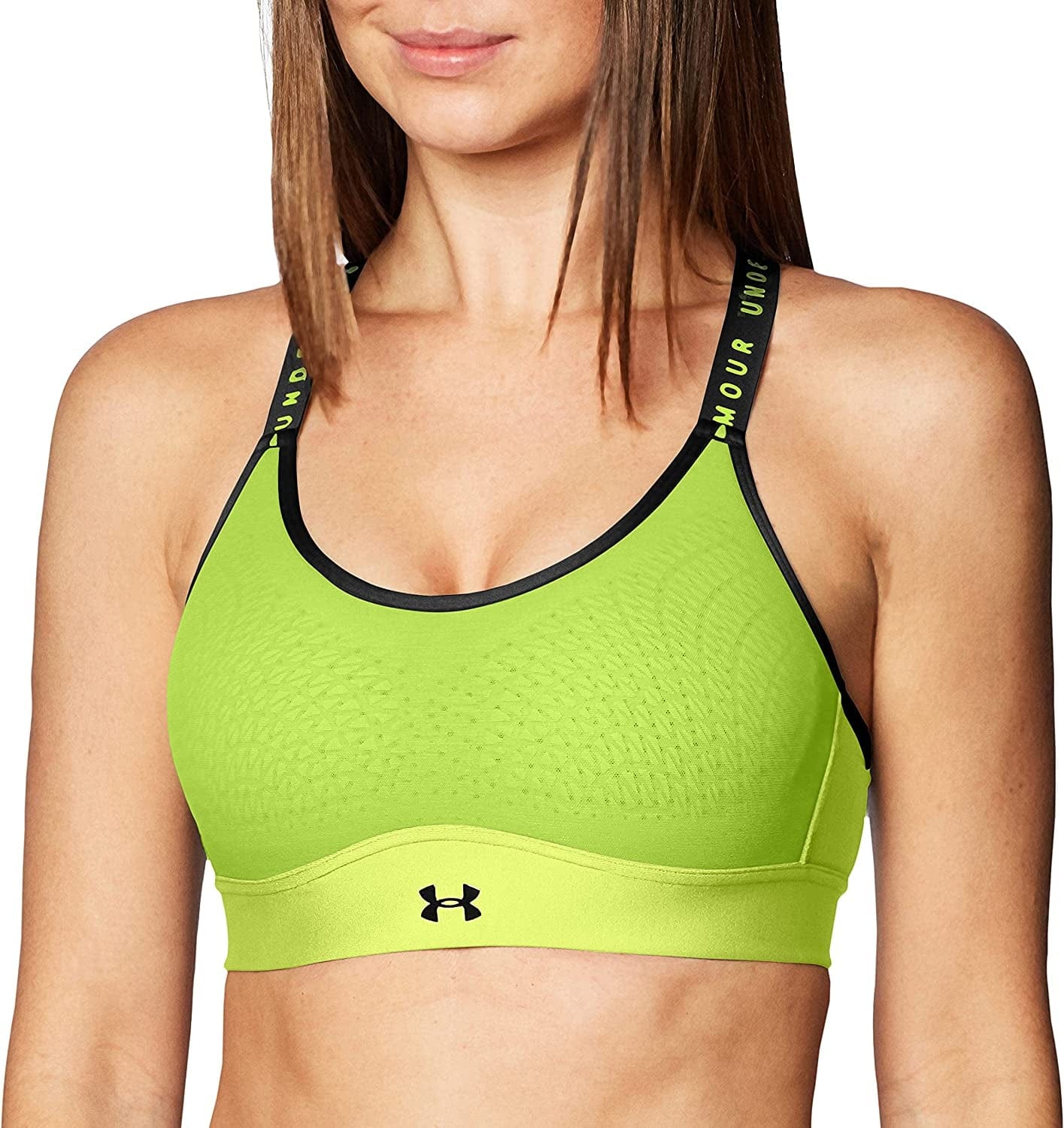 Women'S UA Infinity Mid Sports Bra High-vis Yellow (731)/Black / Large