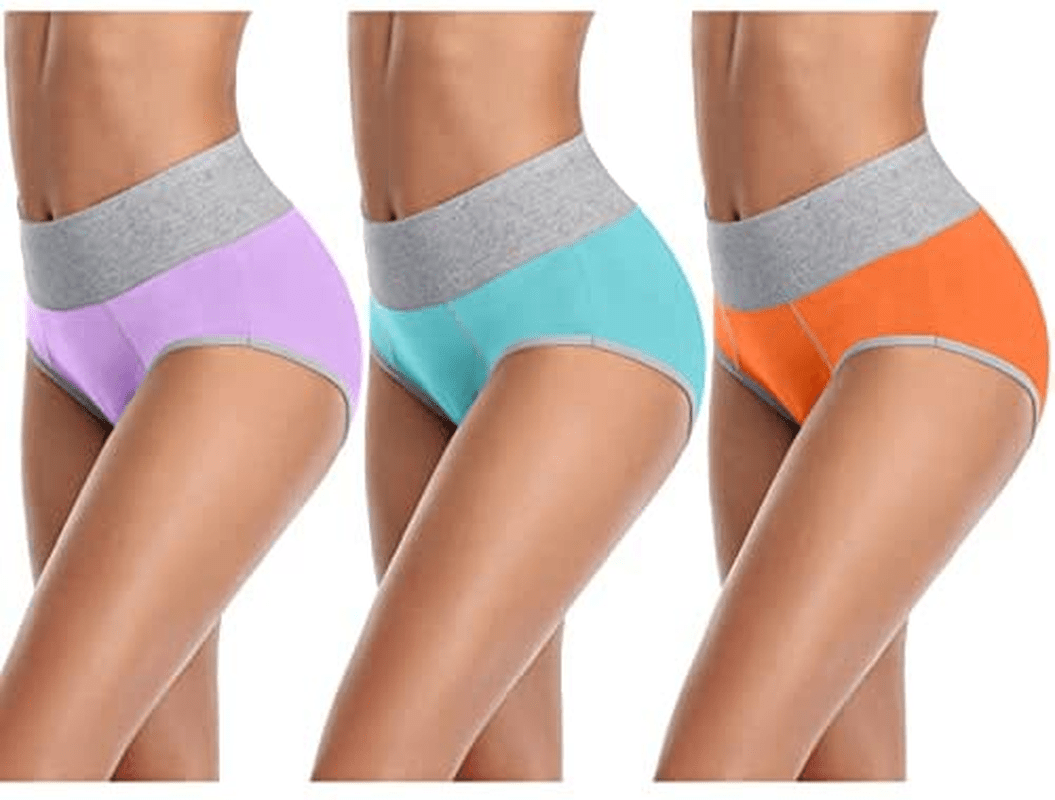 Women'S Underwear Cotton, High Waisted Full Coverage Briefs, Soft Stretch No Muffin Top Ladies Panties Regular & plus Size Apparel & Accessories > Clothing > Underwear & Socks > Underwear ASIMOON   