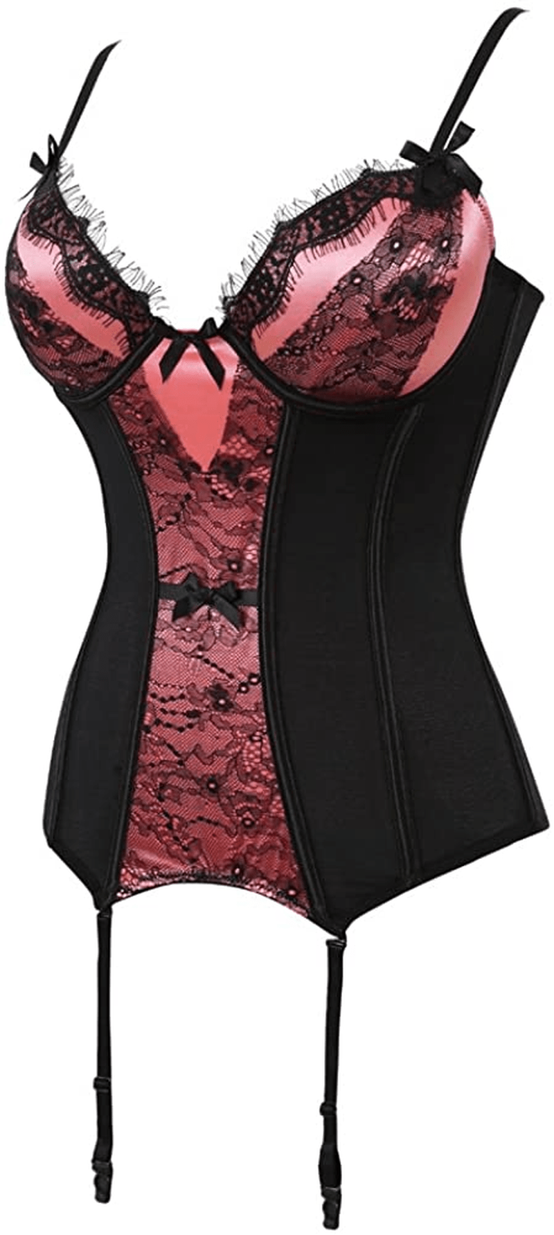 Women'S Victorian Lace Mesh Push up Bustier Corset Top Garter plus Size Lingerie Sets Apparel & Accessories > Clothing > Underwear & Socks > Lingerie Zhitunemi   