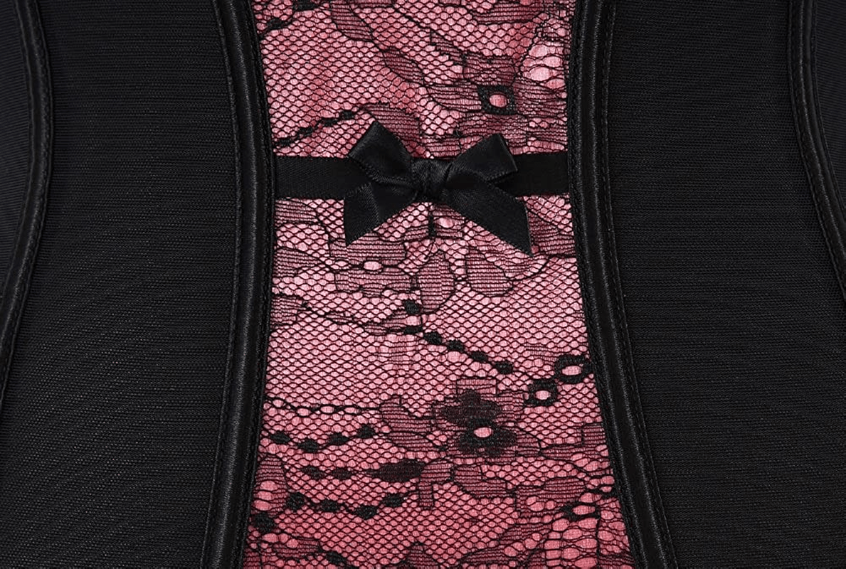 Women'S Victorian Lace Mesh Push up Bustier Corset Top Garter plus Size Lingerie Sets Apparel & Accessories > Clothing > Underwear & Socks > Lingerie Zhitunemi   