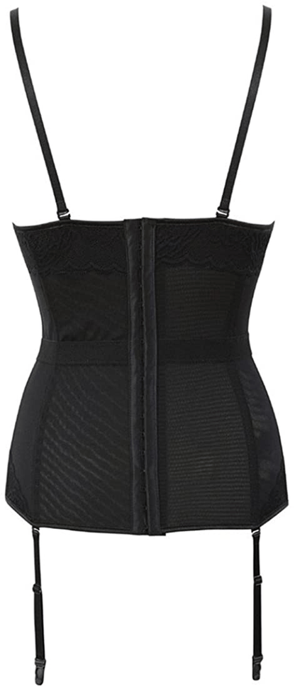 Women'S Victorian Lace Mesh Push up Bustier Corset Top Garter plus Size Lingerie Sets Apparel & Accessories > Clothing > Underwear & Socks > Lingerie Zhitunemi   