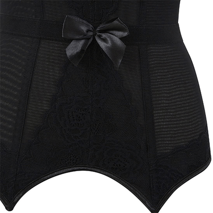 Women'S Victorian Lace Mesh Push up Bustier Corset Top Garter plus Size Lingerie Sets Apparel & Accessories > Clothing > Underwear & Socks > Lingerie Zhitunemi   