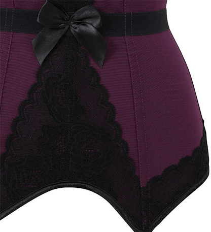 Women'S Victorian Lace Mesh Push up Bustier Corset Top Garter plus Size Lingerie Sets Apparel & Accessories > Clothing > Underwear & Socks > Lingerie Zhitunemi   