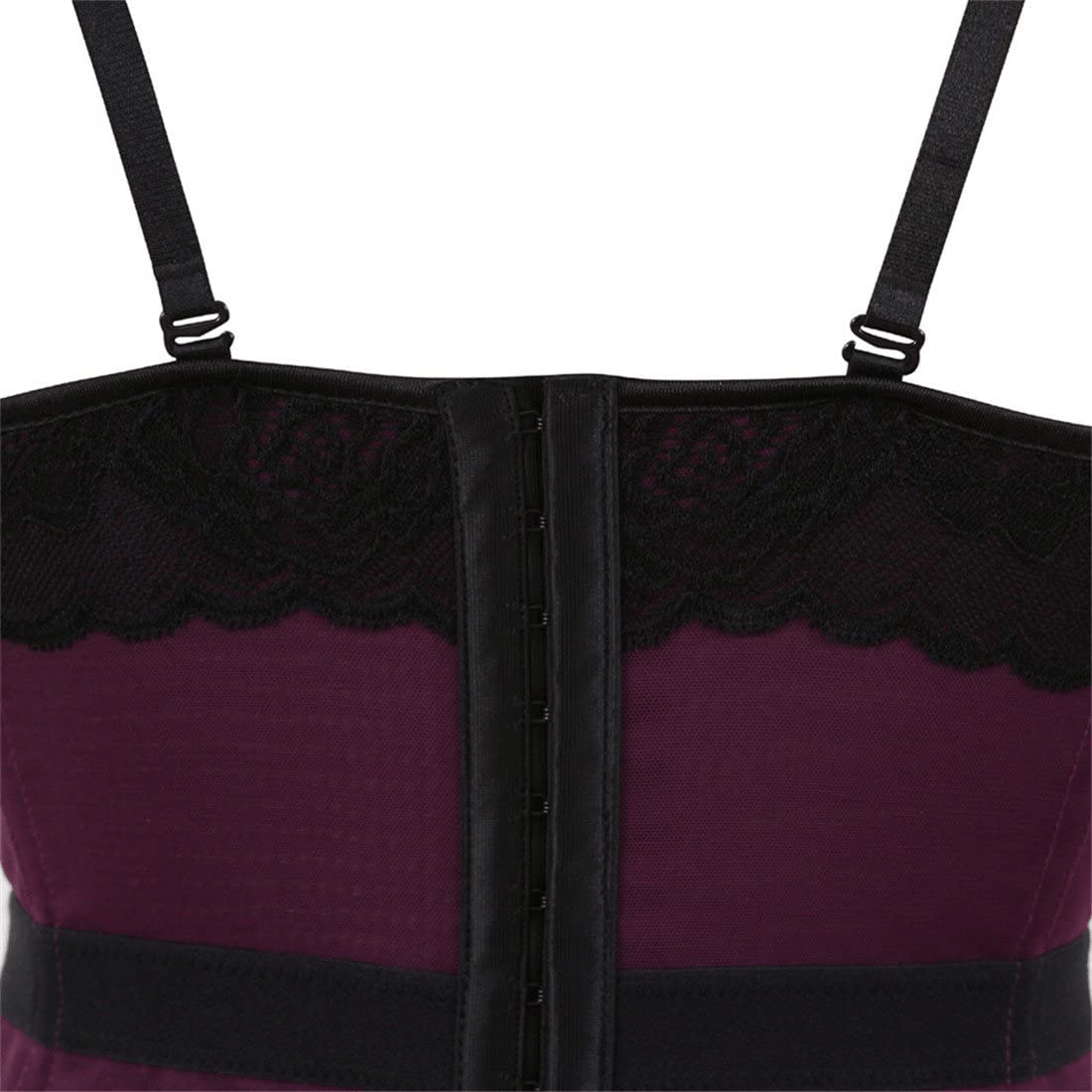 Women'S Victorian Lace Mesh Push up Bustier Corset Top Garter plus Size Lingerie Sets Apparel & Accessories > Clothing > Underwear & Socks > Lingerie Zhitunemi   
