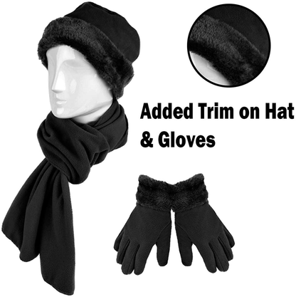 Women's Warm Fleece Winter - Women's Hat and Glove Set + Hats Gloves Scarves for Women Arts & Entertainment > Party & Celebration > Gift Giving boxed-gifts   