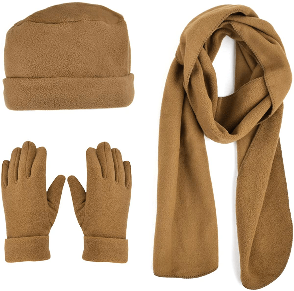 Women's Warm Fleece Winter - Women's Hat and Glove Set + Hats Gloves Scarves for Women Arts & Entertainment > Party & Celebration > Gift Giving boxed-gifts Light Brown 50  