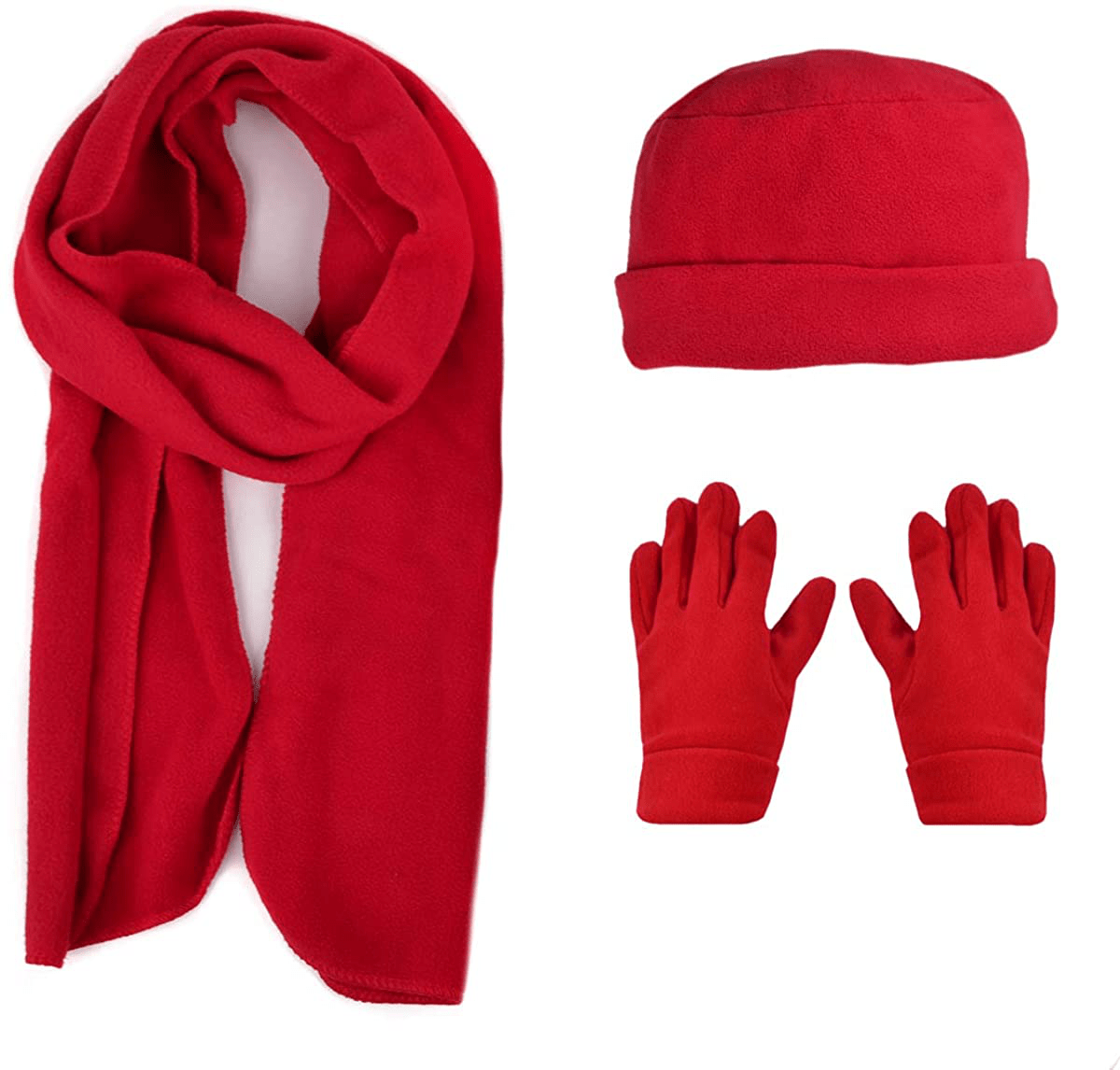 Women's Warm Fleece Winter - Women's Hat and Glove Set + Hats Gloves Scarves for Women Arts & Entertainment > Party & Celebration > Gift Giving boxed-gifts Red 50  