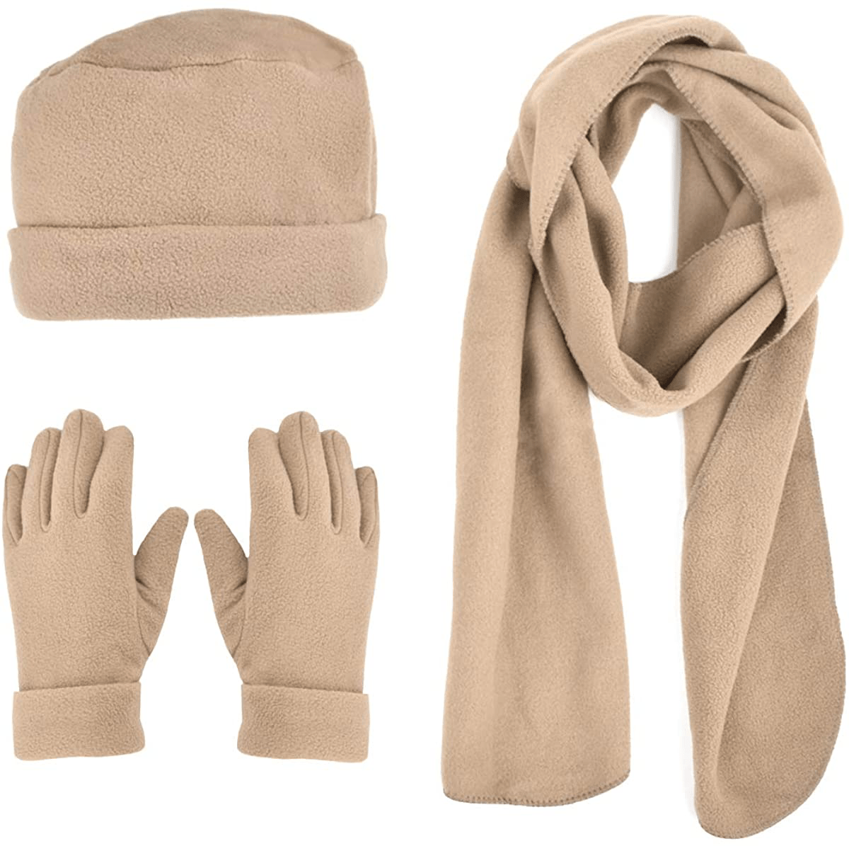 Women's Warm Fleece Winter - Women's Hat and Glove Set + Hats Gloves Scarves for Women Arts & Entertainment > Party & Celebration > Gift Giving boxed-gifts Beige 50  