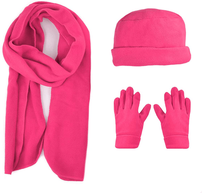 Women's Warm Fleece Winter - Women's Hat and Glove Set + Hats Gloves Scarves for Women Arts & Entertainment > Party & Celebration > Gift Giving boxed-gifts Hot Pink 50  