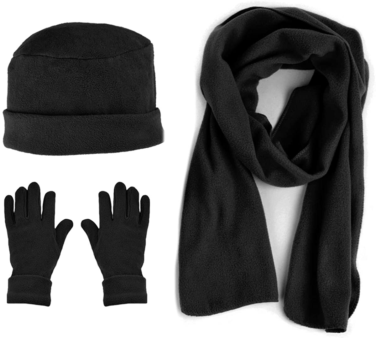Women's Warm Fleece Winter - Women's Hat and Glove Set + Hats Gloves Scarves for Women Arts & Entertainment > Party & Celebration > Gift Giving boxed-gifts Black50  