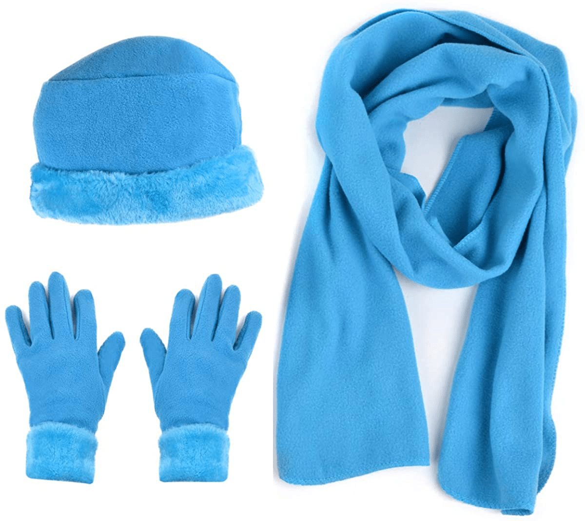 Women's Warm Fleece Winter - Women's Hat and Glove Set + Hats Gloves Scarves for Women Arts & Entertainment > Party & Celebration > Gift Giving boxed-gifts Turquoise  
