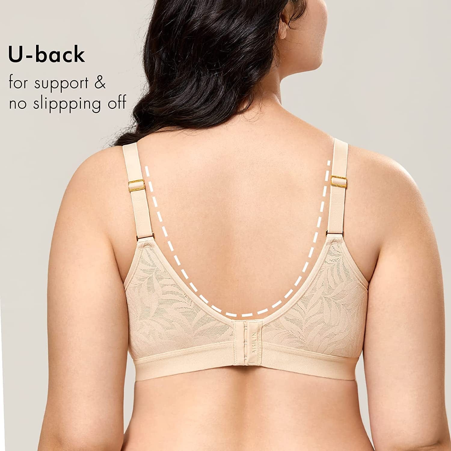 Women'S Wireless Bra Full Coverage plus Size Unlined Comfort Sleep Lace Bras