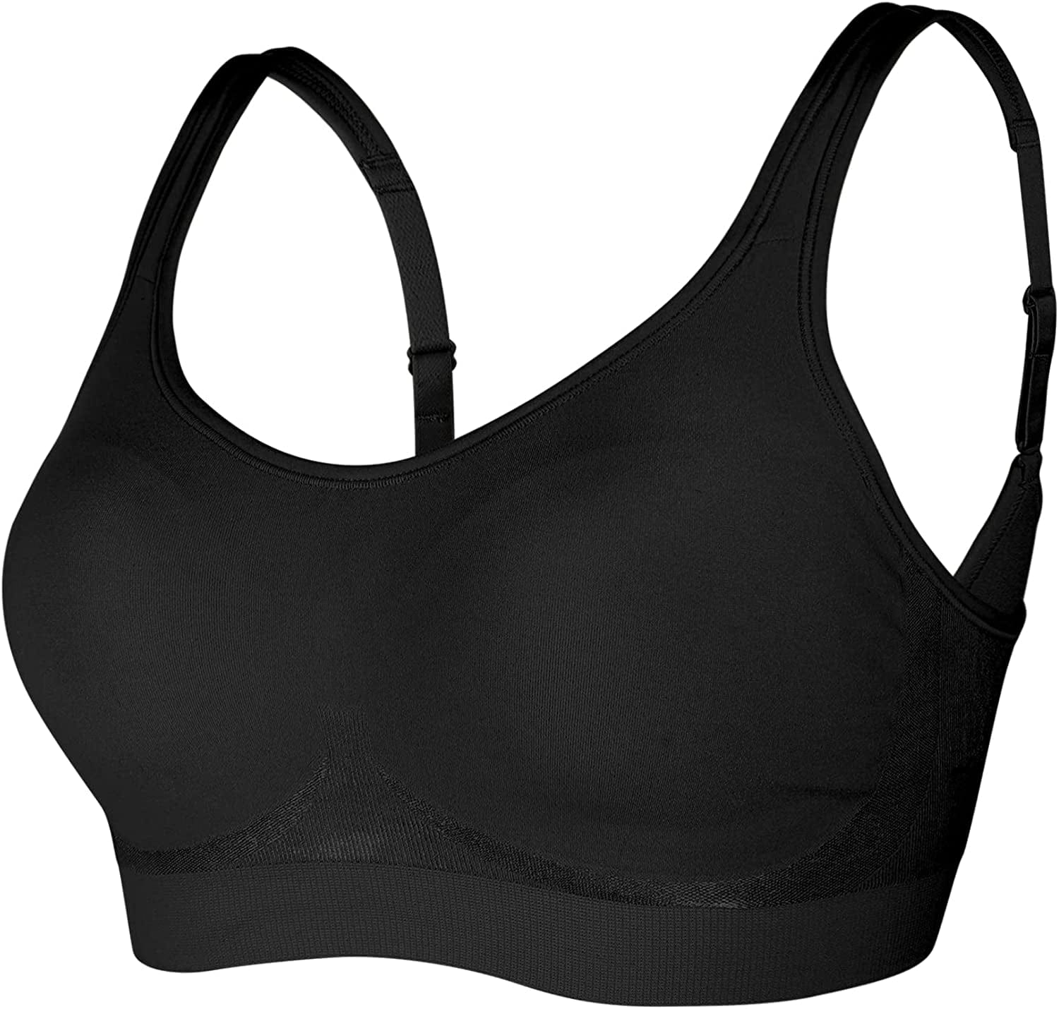 Women'S Wireless Bras Adjustable Comfy Seamless Wirefree Full Coverage Sports Bra plus Size Bralette for Everyday