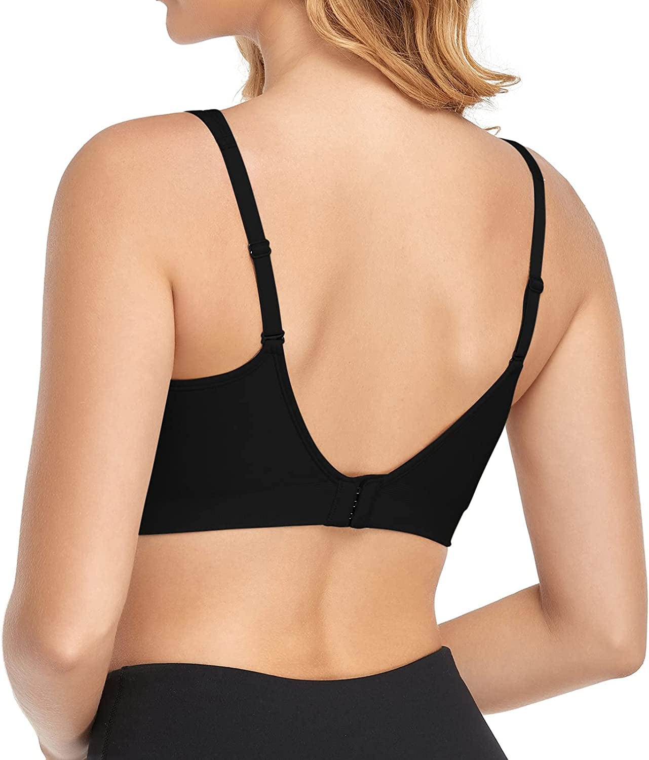 Women'S Wireless Bras Adjustable Comfy Seamless Wirefree Full Coverage Sports Bra plus Size Bralette for Everyday