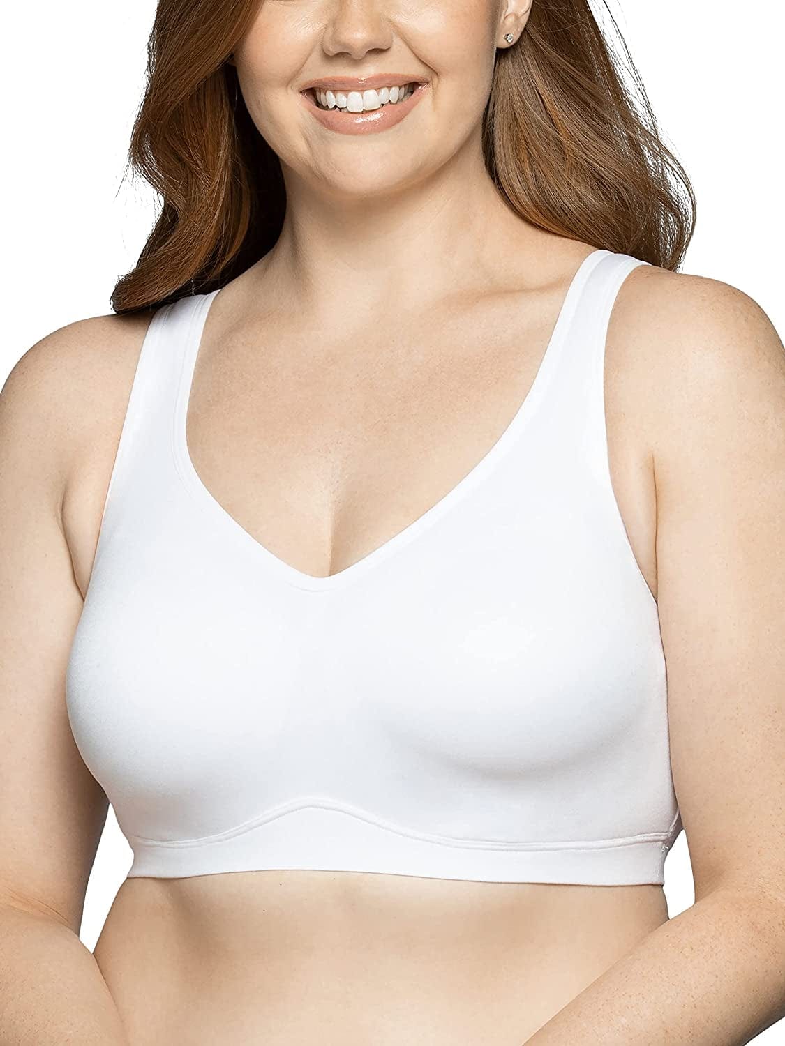 Women'S Wireless Comfort Bra, Customize Your Shape & Support: Convertible Straps, Easy Pullover, Back Smoothing Easy Pullover - White / Easy Pullover (72202) / XX-Large