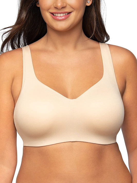 Women'S Wireless Comfort Bra, Customize Your Shape & Support: Convertible Straps, Easy Pullover, Back Smoothing Convertible Straps - Neutral / Convertible Straps (72204) / Large
