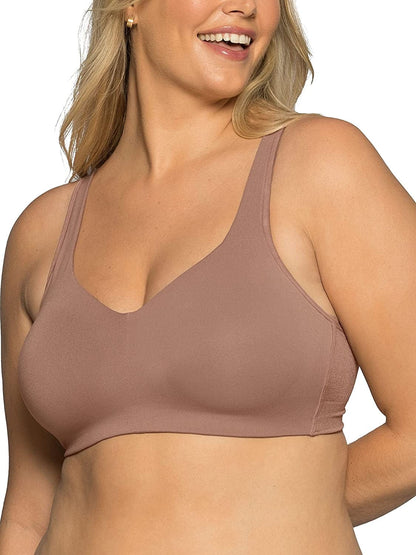 Women'S Wireless Comfort Bra, Customize Your Shape & Support: Convertible Straps, Easy Pullover, Back Smoothing Convertible Straps - Chocolate Mousse / Convertible Straps (72204) / 3X-Large