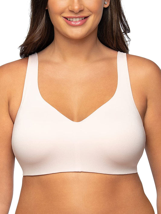 Women'S Wireless Comfort Bra, Customize Your Shape & Support: Convertible Straps, Easy Pullover, Back Smoothing Convertible Straps - Quartz / Convertible Straps (72204) / X-Large