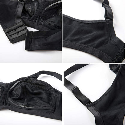 Women'S Wireless Full Coverage plus Size Non Padded Cotton Bra