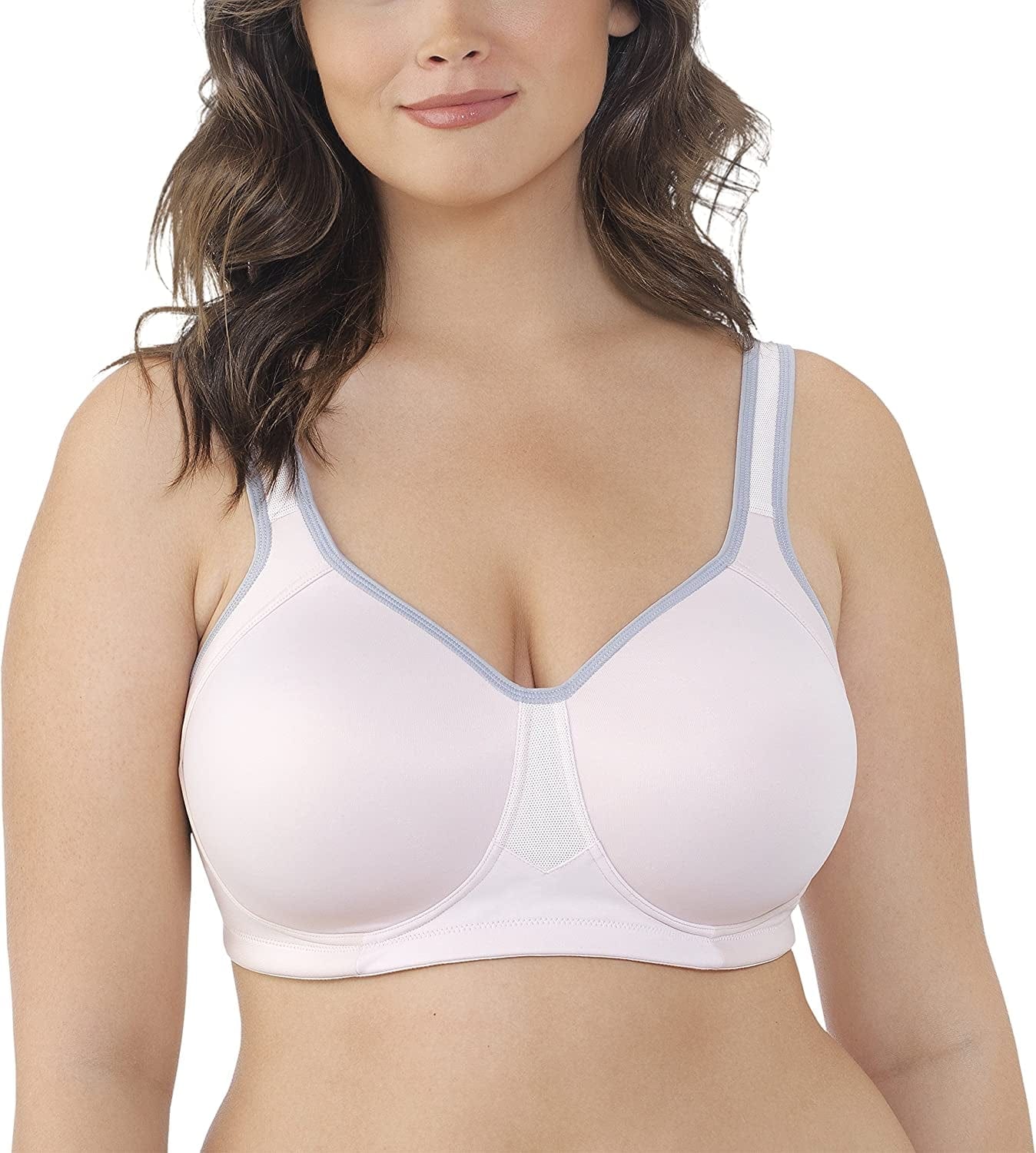 Women'S Wireless Medium Impact plus Size Padded Sports Bra (Retired Colors) Wireless - Sheer Quartz_feather Grey / Wireless (71500) / 40DD
