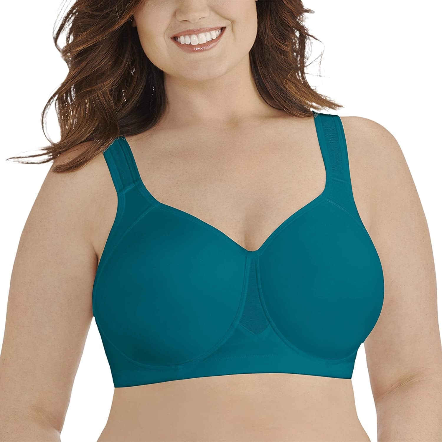 Women'S Wireless Medium Impact plus Size Padded Sports Bra (Retired Colors) Wireless - Juniper / Wireless (71500) / 42DD