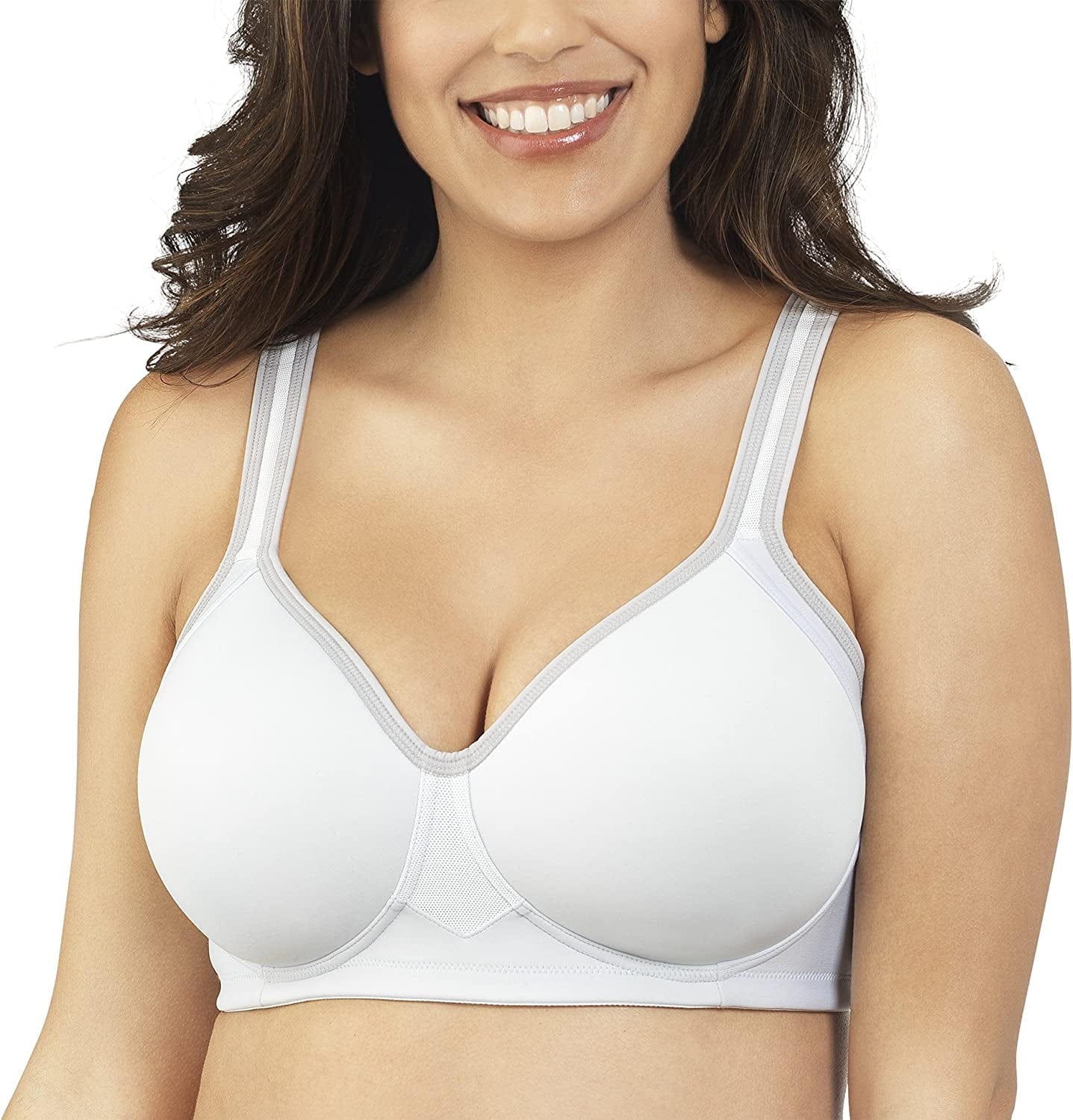 Women'S Wireless Medium Impact plus Size Padded Sports Bra (Retired Colors) Wireless - Frost Feather Grey / Wireless (71500) / 40C