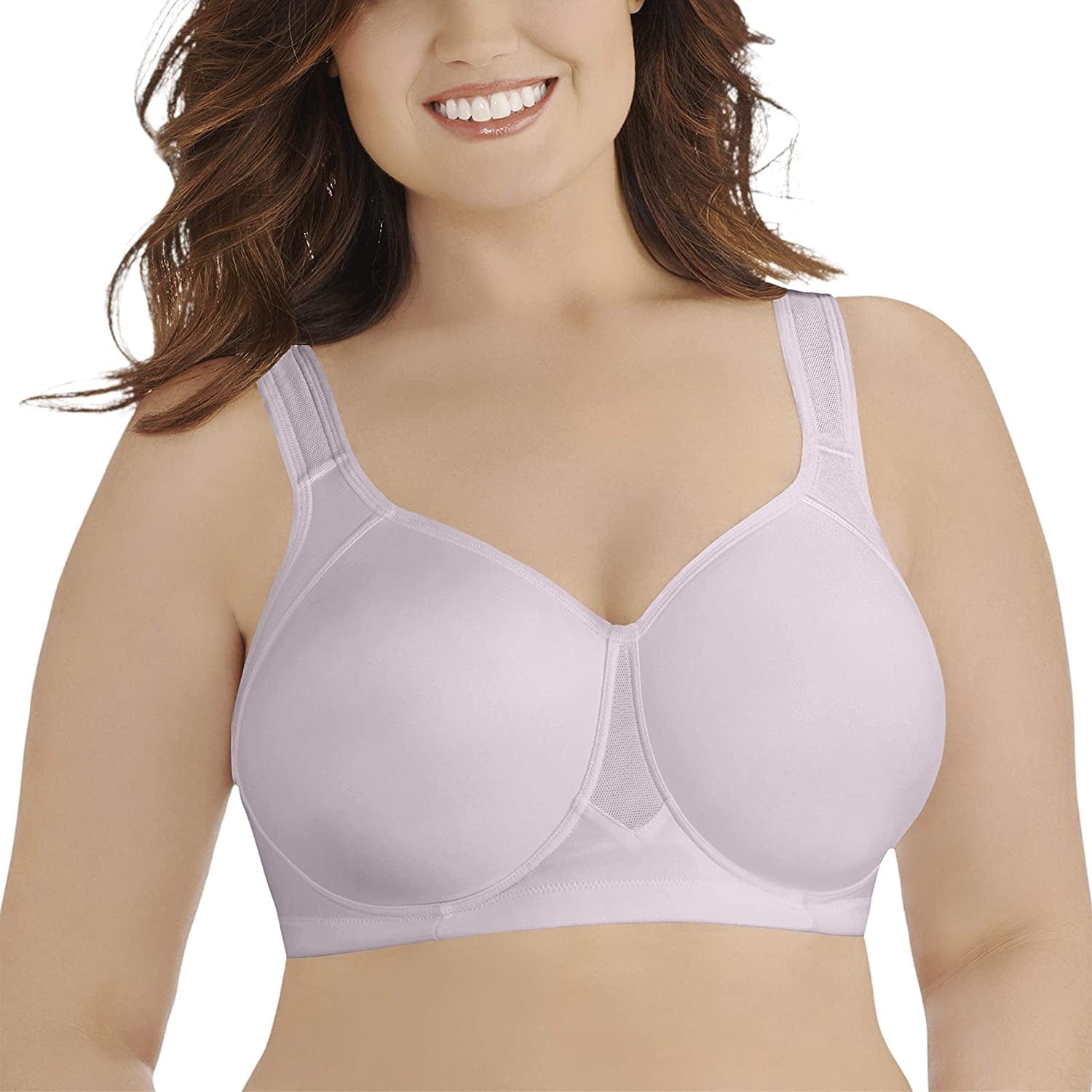 Women'S Wireless Medium Impact plus Size Padded Sports Bra (Retired Colors) Wireless - Earthy Grey / Wireless (71500) / 40C