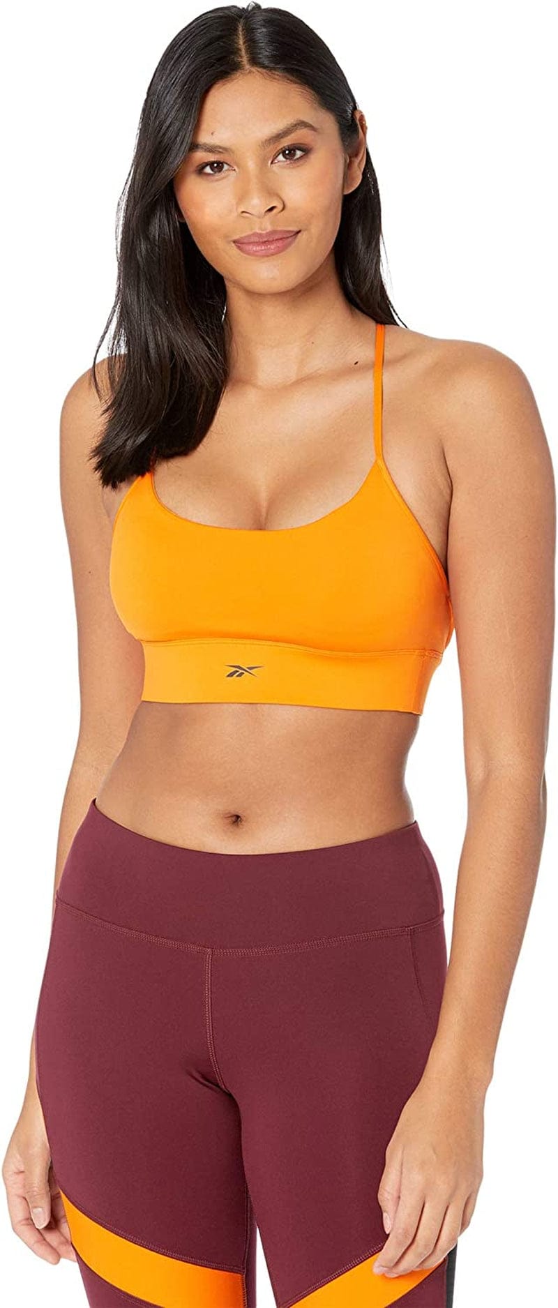 Women'S Workout Ready Low Impact Strappy Sports Bra High Vis Orange / X-Large